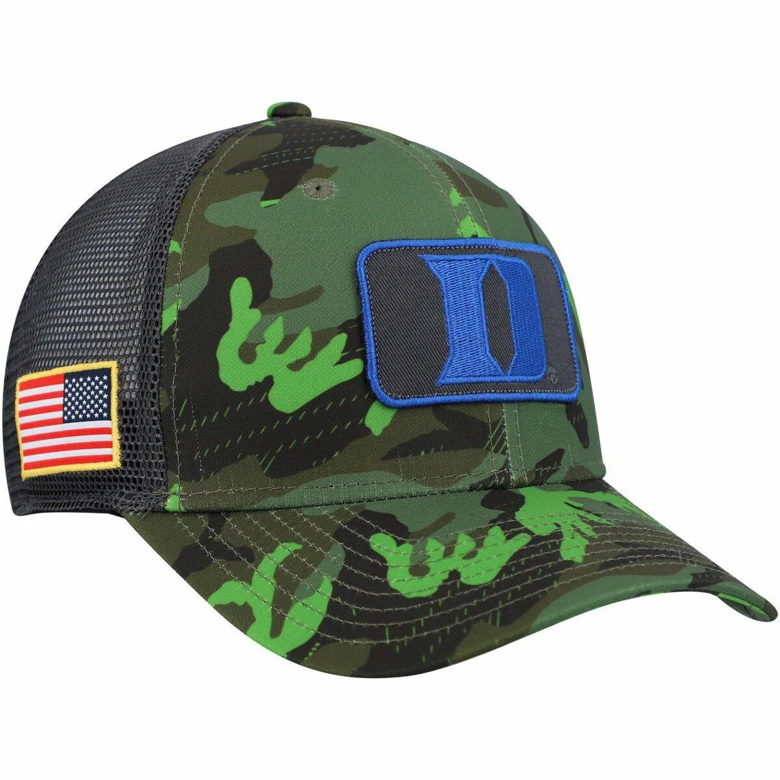 Nike Men's Camo/Black Duke Blue Devils Classic99 Veterans Day Trucker Snapback Hat 2 Nike Men's Camo/Black Duke Blue Devils Classic99 Veterans Day Trucker Snapback Hat - Image 2