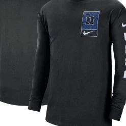 Men's Nike Black Duke Blue Devils Seasonal Max90 2-Hit Long Sleeve T-Shirt