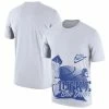 Nike Men's White Duke Blue Devils Basketball 90s Hoop Max T-Shirt