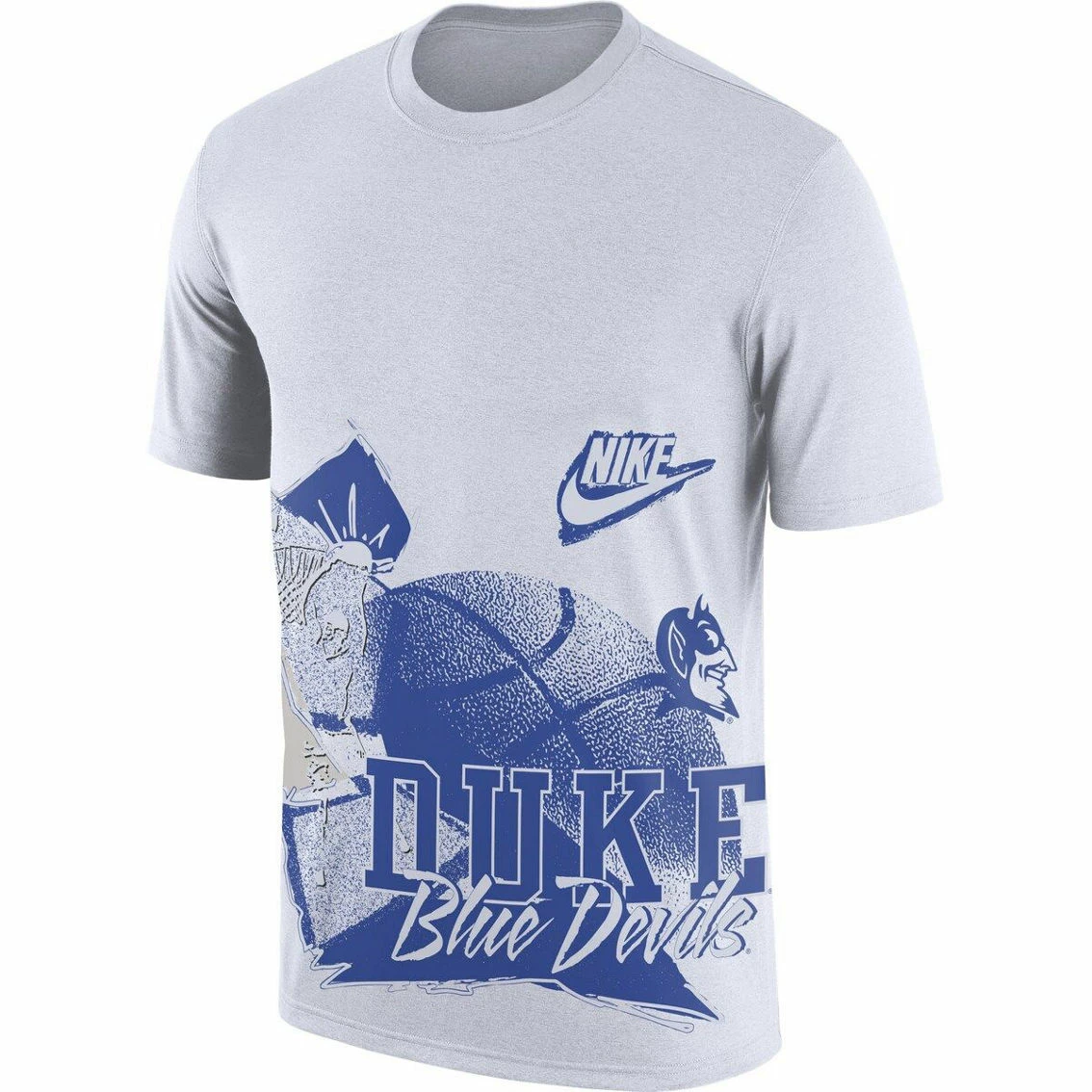Nike Men's White Duke Blue Devils Basketball 90s Hoop Max T-Shirt 3 Nike Men's White Duke Blue Devils Basketball 90s Hoop Max T-Shirt - Image 3