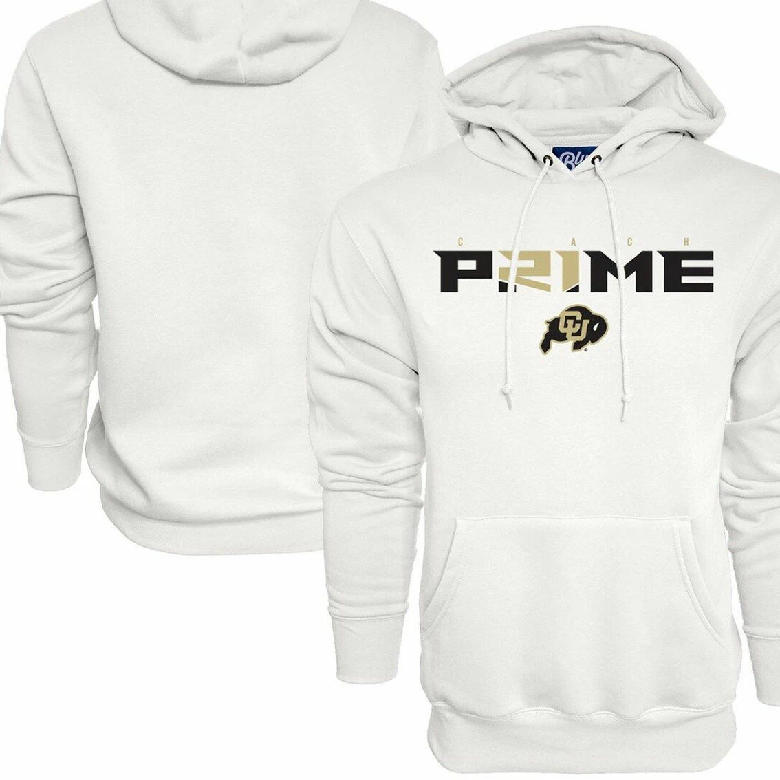 Step Ahead Sportswear Men's Deion Sanders White Colorado Buffaloes Coach Prime Pullover Hoodie 1 Step Ahead Sportswear Men's Deion Sanders White Colorado Buffaloes Coach Prime Pullover Hoodie