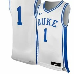 Nike Youth #1 White Duke Blue Devils Icon Replica Basketball Jersey