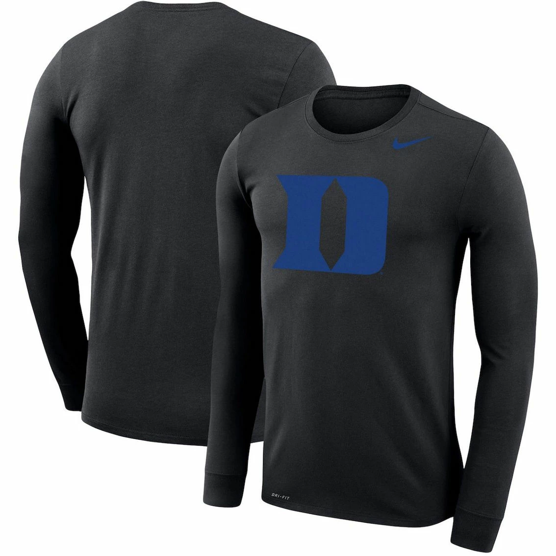 Nike Men's Black Duke Blue Devils Big & Tall Primary Logo Legend Performance Long Sleeve T-Shirt 2 Nike Men's Black Duke Blue Devils Big & Tall Primary Logo Legend Performance Long Sleeve T-Shirt - Image 2