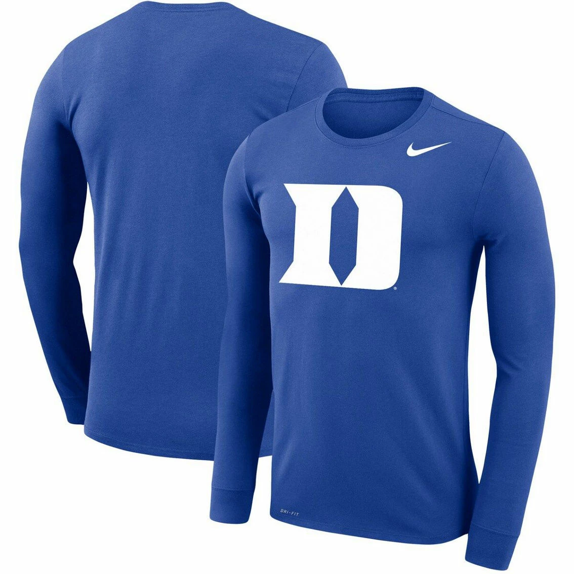Nike Men's Royal Duke Blue Devils Big & Tall Primary Logo Legend Performance Long Sleeve T-Shirt 2 Nike Men's Royal Duke Blue Devils Big & Tall Primary Logo Legend Performance Long Sleeve T-Shirt - Image 2