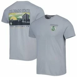 Image One Men's Gray Colorado State Rams Campus Scenery Comfort Color T-Shirt
