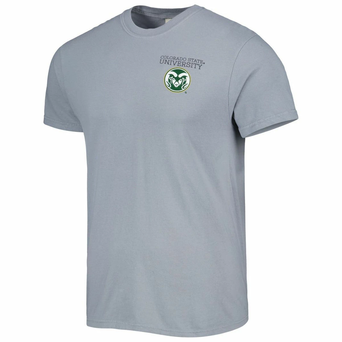 Image One Men's Gray Colorado State Rams Campus Scenery Comfort Color T-Shirt 3 Image One Men's Gray Colorado State Rams Campus Scenery Comfort Color T-Shirt - Image 3