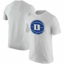 Nike Men's White Duke Blue Devils Basketball Logo T-Shirt