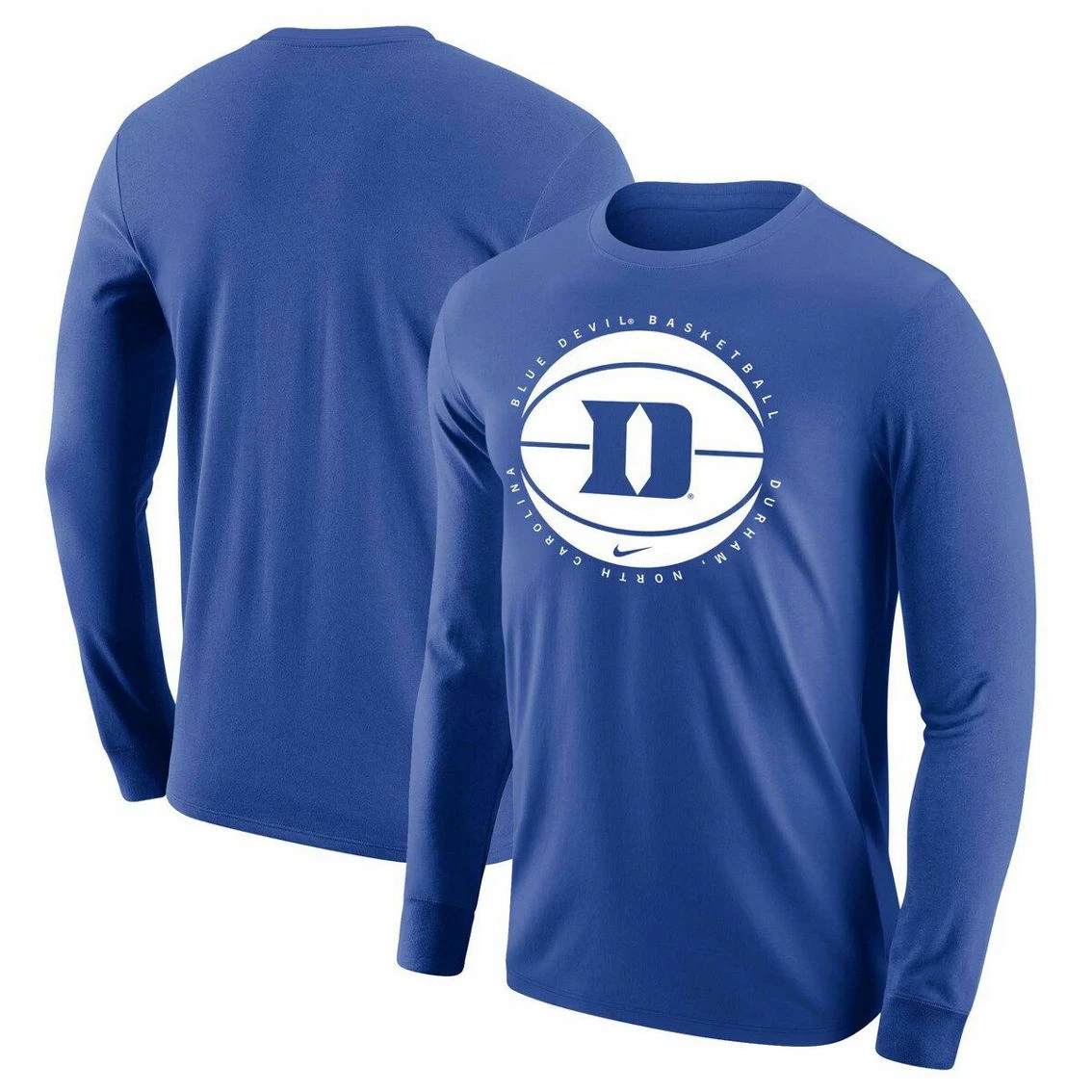 Nike Men's Royal Duke Blue Devils Basketball Long Sleeve T-Shirt 1 Nike Men's Royal Duke Blue Devils Basketball Long Sleeve T-Shirt