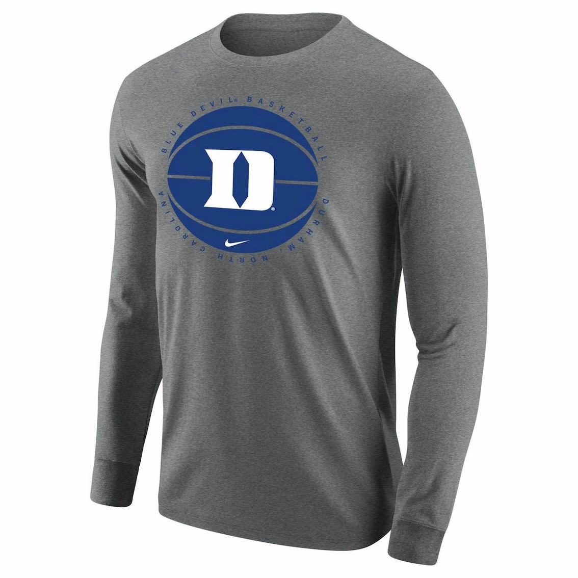 Nike Men's Heather Gray Duke Blue Devils Basketball Long Sleeve T-Shirt 3 Nike Men's Heather Gray Duke Blue Devils Basketball Long Sleeve T-Shirt - Image 3