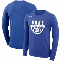 Nike Men's Royal Duke Blue Devils Basketball Drop Legend Long Sleeve Performance T-Shirt