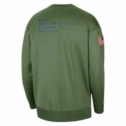 Nike Women's Olive Duke Blue Devils Military Collection All-Time Performance Crew Pullover Sweatshirt -Pro Standard Shop DSCO1161060348 NQSY ALT3