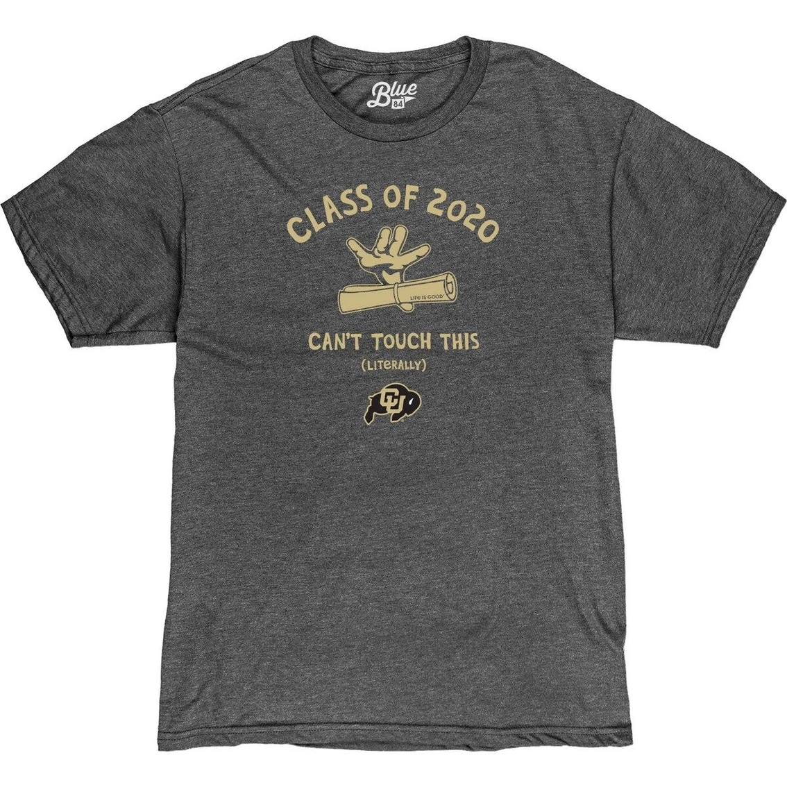 Life Is Good Men's Life Is Good Black Colorado Buffaloes Can't This 2020 Grad T-Shirt 2 Life Is Good Men's Life Is Good Black Colorado Buffaloes Can't This 2020 Grad T-Shirt - Image 2