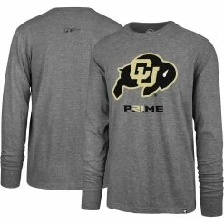 '47 Men's Heather Gray Colorado Buffaloes Coach Prime Long Sleeve T-Shirt